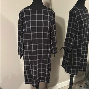 Black and White Checkered Dress Shift Dress